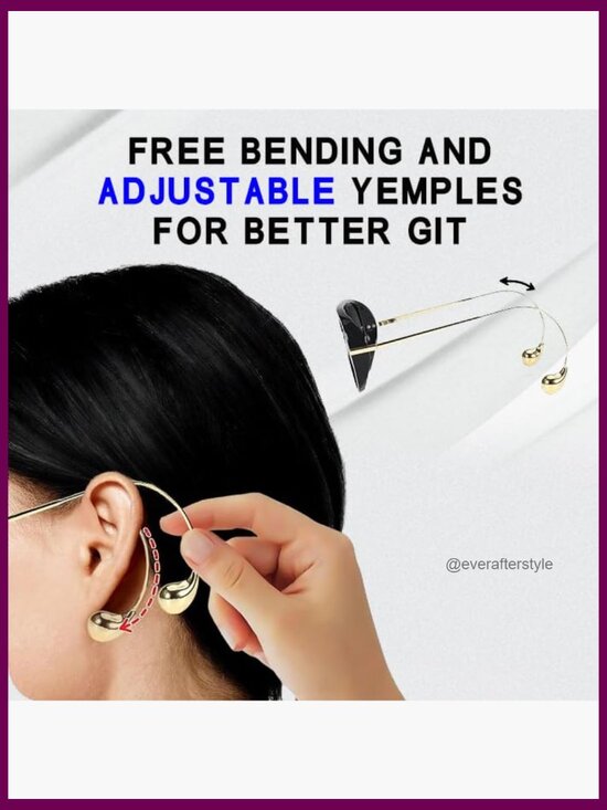 Oversized Aviator Sunglasses with Double Bridge and Earrings main image 5